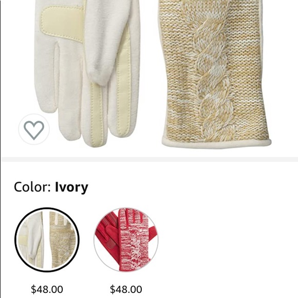 Lot of 2 Ivory ISOTONER Gloves with Smart Touch - Picture 4 of 13